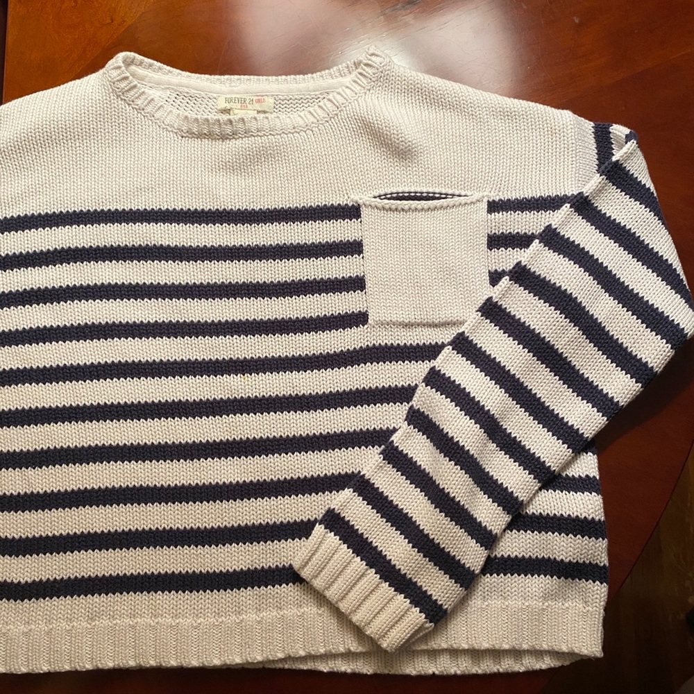 Forever 21 girls stripped sweater